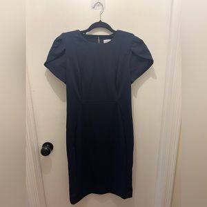 CALVIN KLEIN NAVY SHEATH DRESS